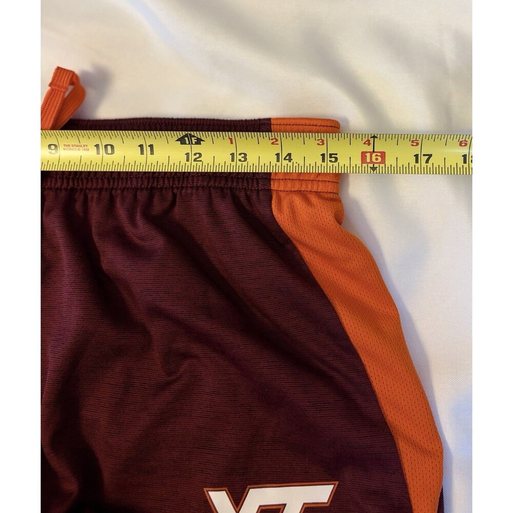 VIRGINIA TECH Hokies Women Med Maroon Nike DriFit Running Athletic Shorts Lined - Picture 10 of 10